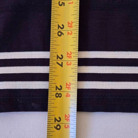 J. Jill Wearever Womens Striped Open Cardigan Jacket Black White Medium Petite - Picture 6 of 7